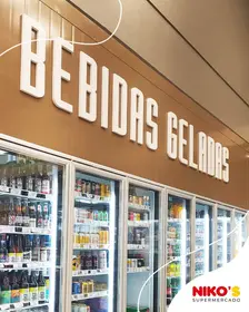 Setor de bebidas do supermercado